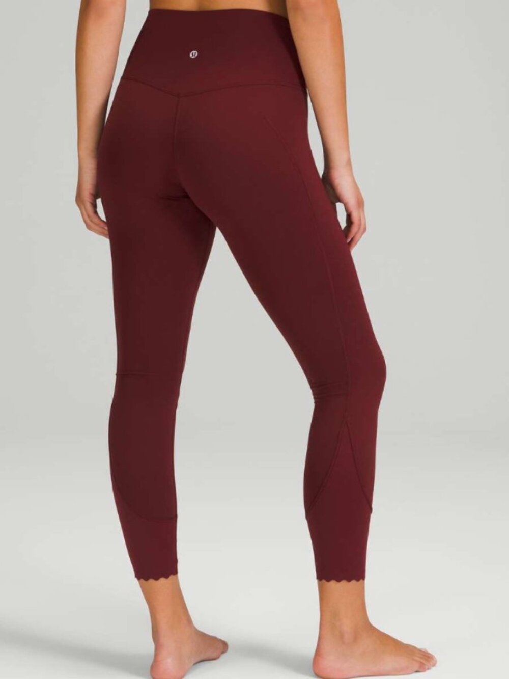 Lululemon Align Scalloped Hem High-Rise Pant 25" Red Merlot Size 2